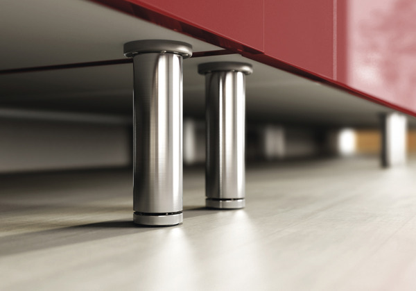 Lot de 2 pieds chromés - H. 150 à 165 mm - Brico Dépôt