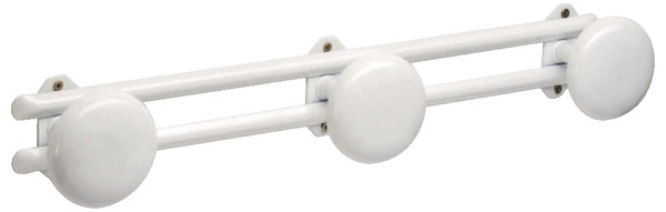 Porte-manteaux blanc 3 têtes en tôle d'acier - Brico Dépôt