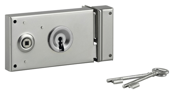 Serrure en applique horizontale pour grille & portail droite- 140x82 mm - Thirard - Brico Dépôt