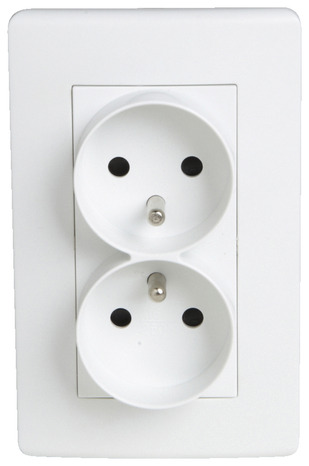 Prise double avec terre - Brico Dépôt