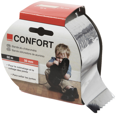 Bande alu d'étanchéité - l. 50 mm x L. 50 m - Brico Dépôt