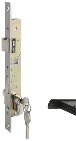 Serrure à encastrer axe 10,5 mm 2,1 x10,5 cm en acier, inox, alliage et laiton nickelé - Thirard - Brico Dépôt