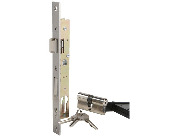 Serrure à encastrer axe 10,5 mm 2,1 x10,5 cm en acier, inox, alliage et laiton nickelé - Thirard - Brico Dépôt