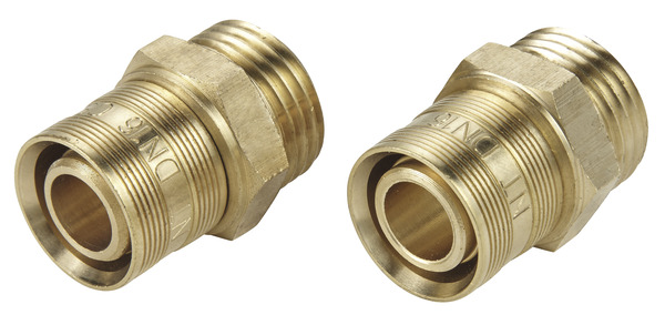 2 raccords avec bague à glissement pour tube PER - Ø 16 à visser M écrou mobile 15 x 21 mm - Noyon & Thiebault - Brico Dépôt