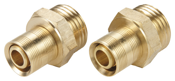 2 raccords avec bague à glissement pour tube PER - Ø 12 à visser M écrou mobile 15 x 21 mm - Noyon & Thiebault - Brico Dépôt