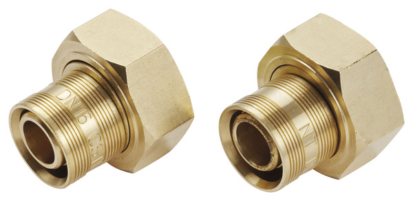 2 raccords à glissement laiton pour tube PER Ø 16 embouts F 20 x 27 mm - Noyon & Thiebault - Brico Dépôt