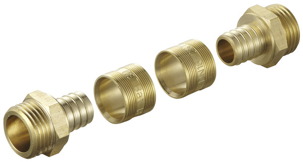 2 raccords avec bague à glissement pour tube PER - Ø 16 à visser M écrou mobile 15 x 21 mm - Noyon & Thiebault - Brico Dépôt