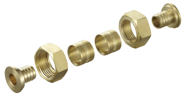 2 raccords à glissement laiton pour tube PER Ø 16 embouts F 20 x 27 mm - Noyon & Thiebault - Brico Dépôt