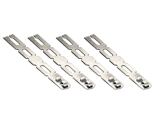 Sachet de 4 pattes de fixation en acier galvanisé L. 220 mm l. 25 mm Ep. 1,5 mm - Brico Dépôt