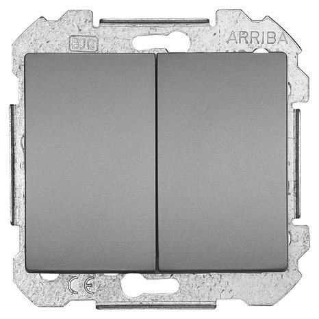 Interrupteur double va-et-vient à clipser "Delta Iris" silver - Siemens - Brico Dépôt