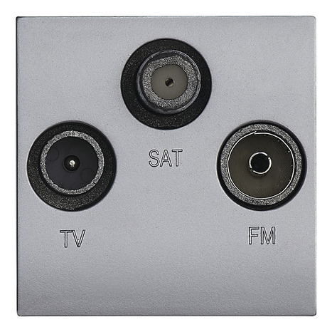 Prise TV/FM/SAT "Kobé" - Silver - Brico Dépôt