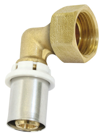 Coude à écrou tournant 20/27 à sertir pour tube multicouche - Ø 26 mm - Somatherm - Brico Dépôt