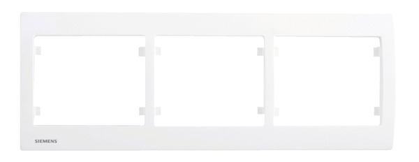 Plaque triple "Delta Iris" blanc - Siemens - Brico Dépôt