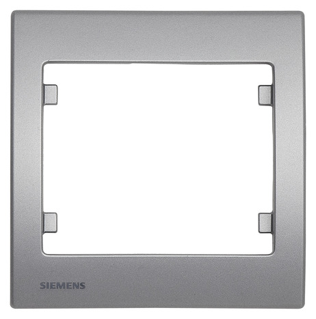 Plaque simple "Delta Iris" silver - Siemens - Brico Dépôt