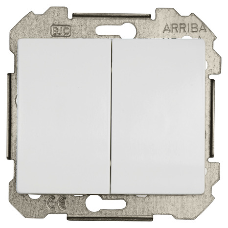 Interrupteur va-et-vient + poussoir à clipser "Delta Iris" blanc - Siemens - Brico Dépôt