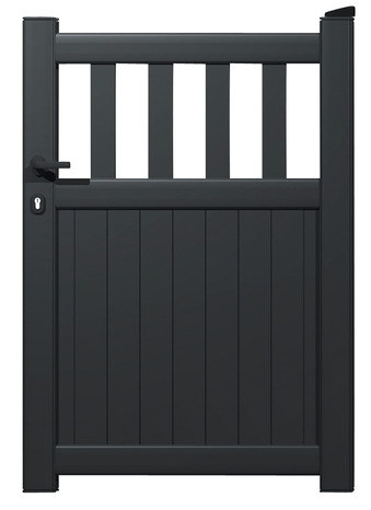 Portillon aluminium gris anthracite "Lugo" - L. 1 x H. 1,40 m - Brico Dépôt