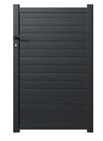 Portillon aluminium gris anthracite "Santos" - L. 1 x H. 1,80 m - Brico Dépôt