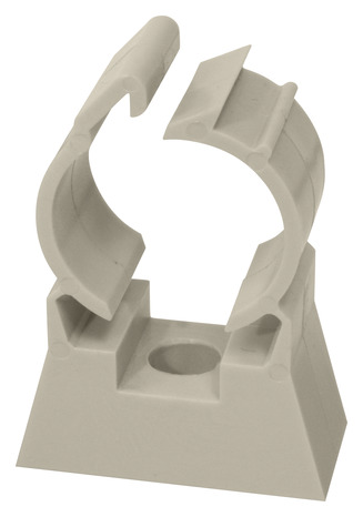Lot de 10 attaches de fixation simple blanc pour tube Ø 16 m - Somatherm - Brico Dépôt