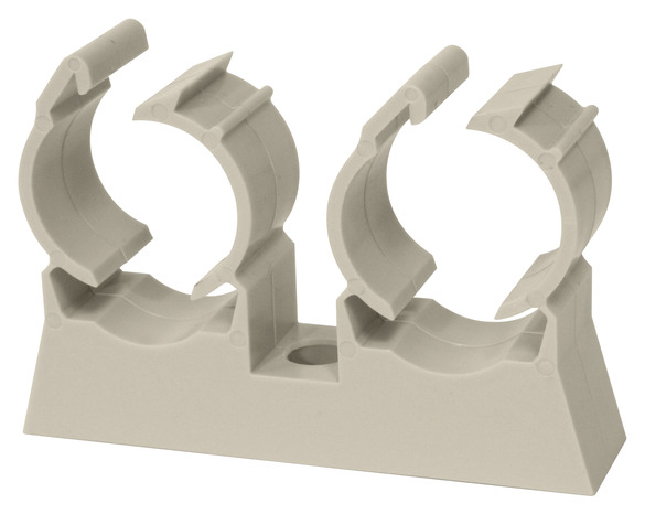 Attache de fixation double blanc pour tube Ø 16 m - Somatherm - Brico Dépôt