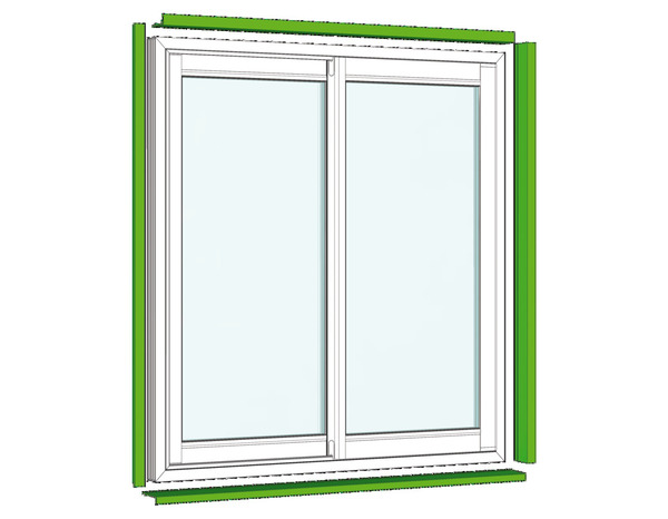 Kit habillage blanc en aluminium pour baie coulissante 210x180 cm - Brico Dépôt