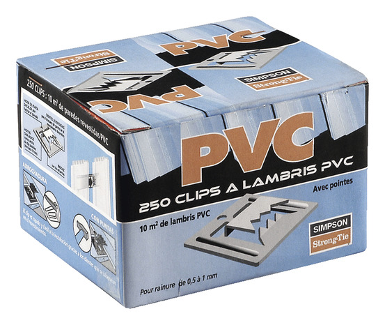 250 clips + 250 clous pour lambris PVC - Simpson - Brico Dépôt