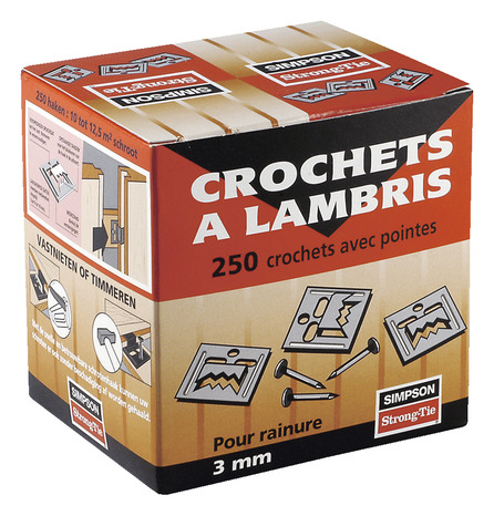 250 clips + 250 clous pour lambris bois - Simpson - Brico Dépôt