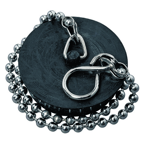 Bouchon pour évier grès Ø 40 mm et enjoliveur noir chaînette 250 mm  - Wirquin - Brico Dépôt