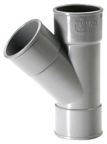 Y PVC - 45 ° F/F Ø 32 mm - Fitt - Brico Dépôt