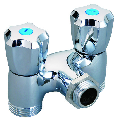 Robinet double 2 têtes pour l'alimentation simultanée de deux machines - Somatherm - Brico Dépôt