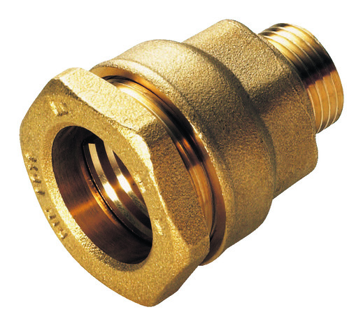 Raccord en laiton droit mâle Ø 32 mm 20x27 mm - Somatherm - Brico Dépôt