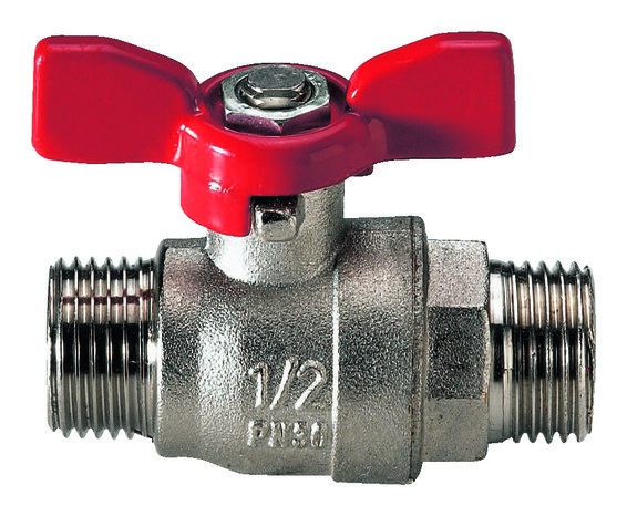 Vanne à boisseau sphérique mâle - 20 x 27 mm manette papillon - Somatherm - Brico Dépôt