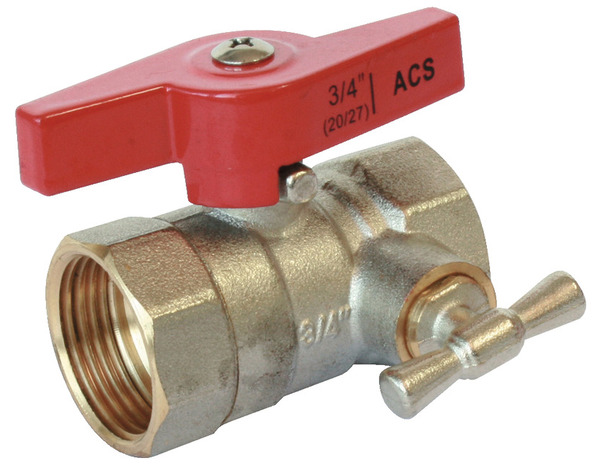 Vanne boisseau sphérique femelle à purge - 15 x 21 mm - Somatherm - Brico Dépôt