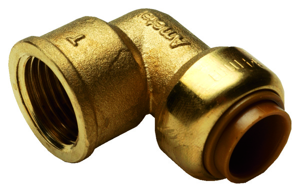 Coude pour tube cuivre ou PER - Ø 14 mm avec embout femelle 15x21 mm - Noyon & Thiebault - Brico Dépôt
