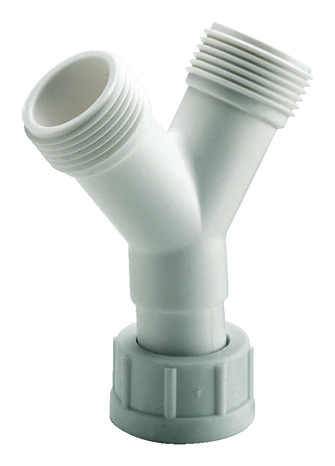 Raccord de jonction Y pour l'alimentation en eau de deux machines, écrou femelle/mâle Ø 20-27 mm - Somatherm - Brico Dépôt