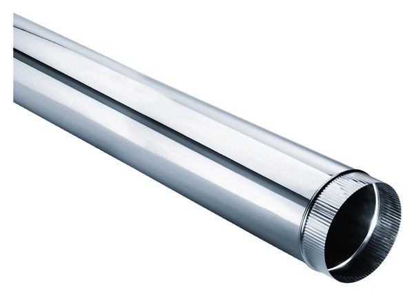 Tuyau droit en inox 304 5/10ème - Ø 125 mm L. 30 cm - Brico Dépôt