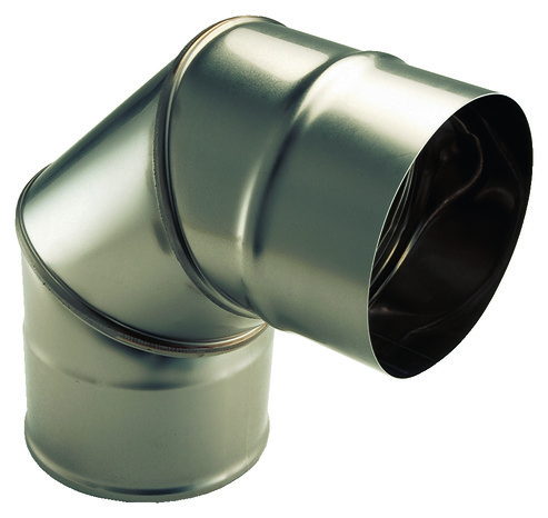 Coude simple en Inox brillant - Ø 200 mm 45 ° - Brico Dépôt