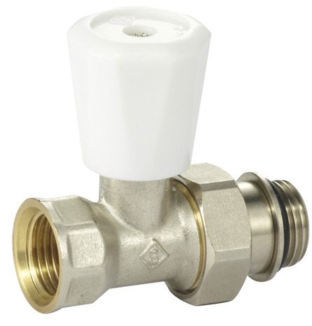 Robinet droit de radiateur en nickel - M/15 x 21 mm - Somatherm - Brico Dépôt
