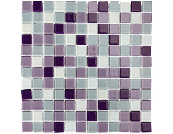 Mosaïque mix blanc/violet - l. 30 x L. 30 cm - Brico Dépôt
