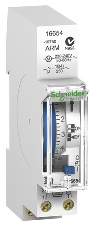 Interrupteur horaire journalier IH'Clic 18 mm 24h 1 canal - Schneider Electric - Brico Dépôt