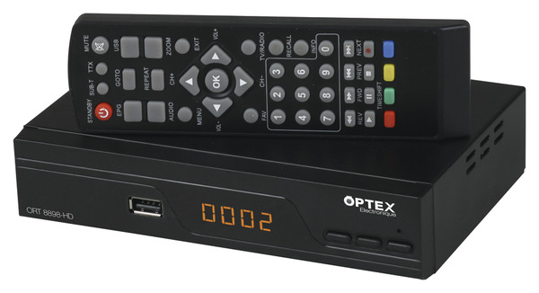 Récepteur TNT HD avec affichage LCD, 1 entrée HDMI, 1 péritel, 1 USB - Optex - Brico Dépôt