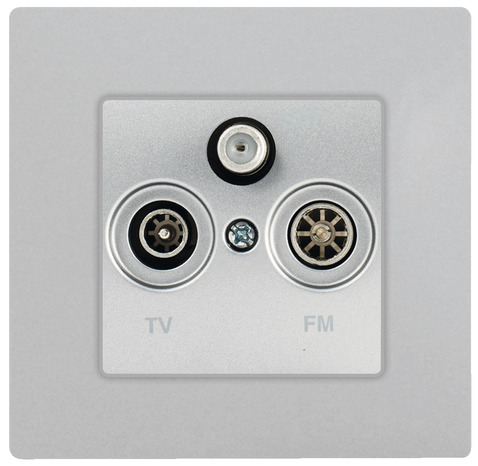 Prise TV/FM/SAT à clipser silver "Delta Viva" - Siemens - Brico Dépôt