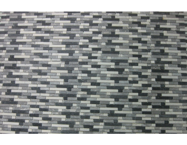 Mosaïque pierre naturelle mix gris/blanc - l. 30 x L. 30 cm - Brico Dépôt