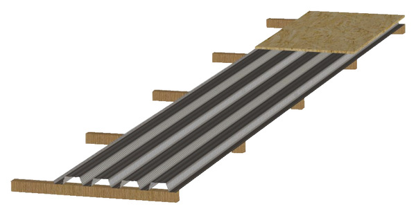 Plancher collaborant en acier galvanisé, PCB 60 - l. 828 mm x L. 2,50 m x Ép. 0,75 mm - Brico Dépôt