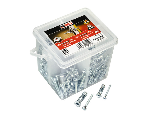 Seau de 100 chevilles pour plaque de plâtre - Molly - Brico Dépôt