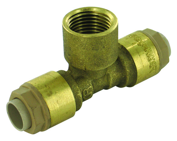 Té pour tube cuivre ou PER - Ø 14 mm avec sortie femelle 15x21 mm - Noyon & Thiebault - Brico Dépôt