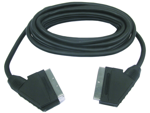 Cordon péritel mâle/mâle noir L. 5 m - Brico Dépôt