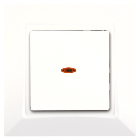 Interrupteur va-et-vient à voyant + plaque "DELTA ONE" blanc - Siemens - Brico Dépôt