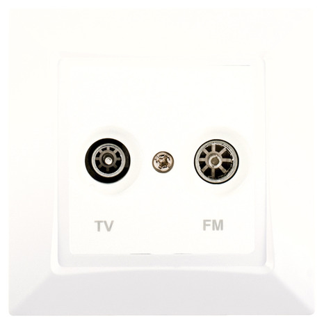 Prise TV + plaque "Delta One" blanc - Siemens - Brico Dépôt