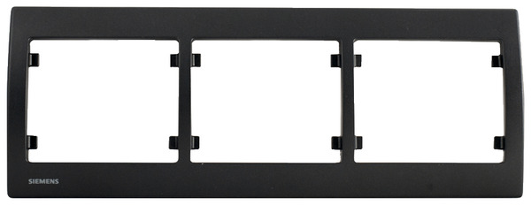 Plaque triple horizontale "Delta Iris" anthracite - Siemens - Brico Dépôt