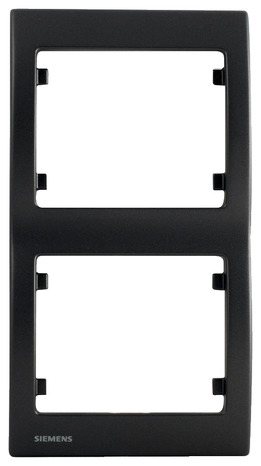 Plaque double verticale "Delta Iris" anthracite - Siemens - Brico Dépôt